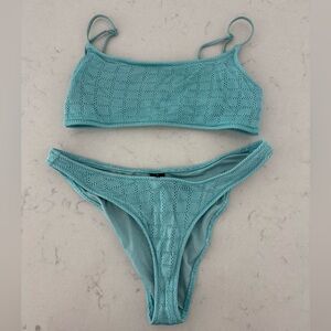triangl swimwear Aqua Crochet Square-Neck Bikini Set
